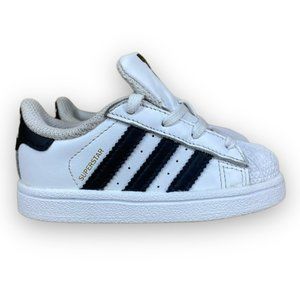 adidas Originals Superstar Sneakers BB9076 Lace Up White Black Toddler 5.5